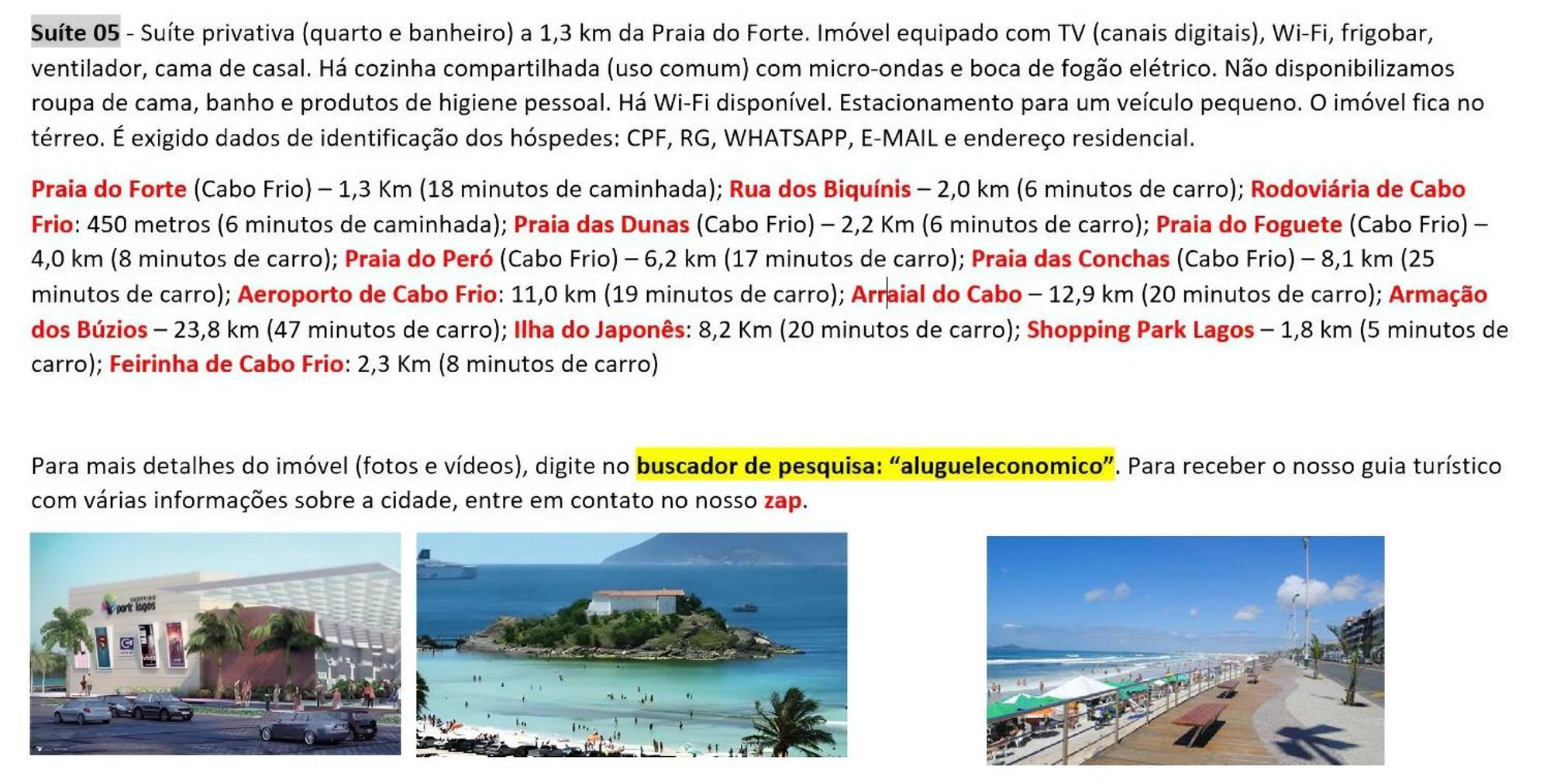 Cabo Frio - Suites - Jardim Flamboyant - Aluguel Economico Exteriér fotografie