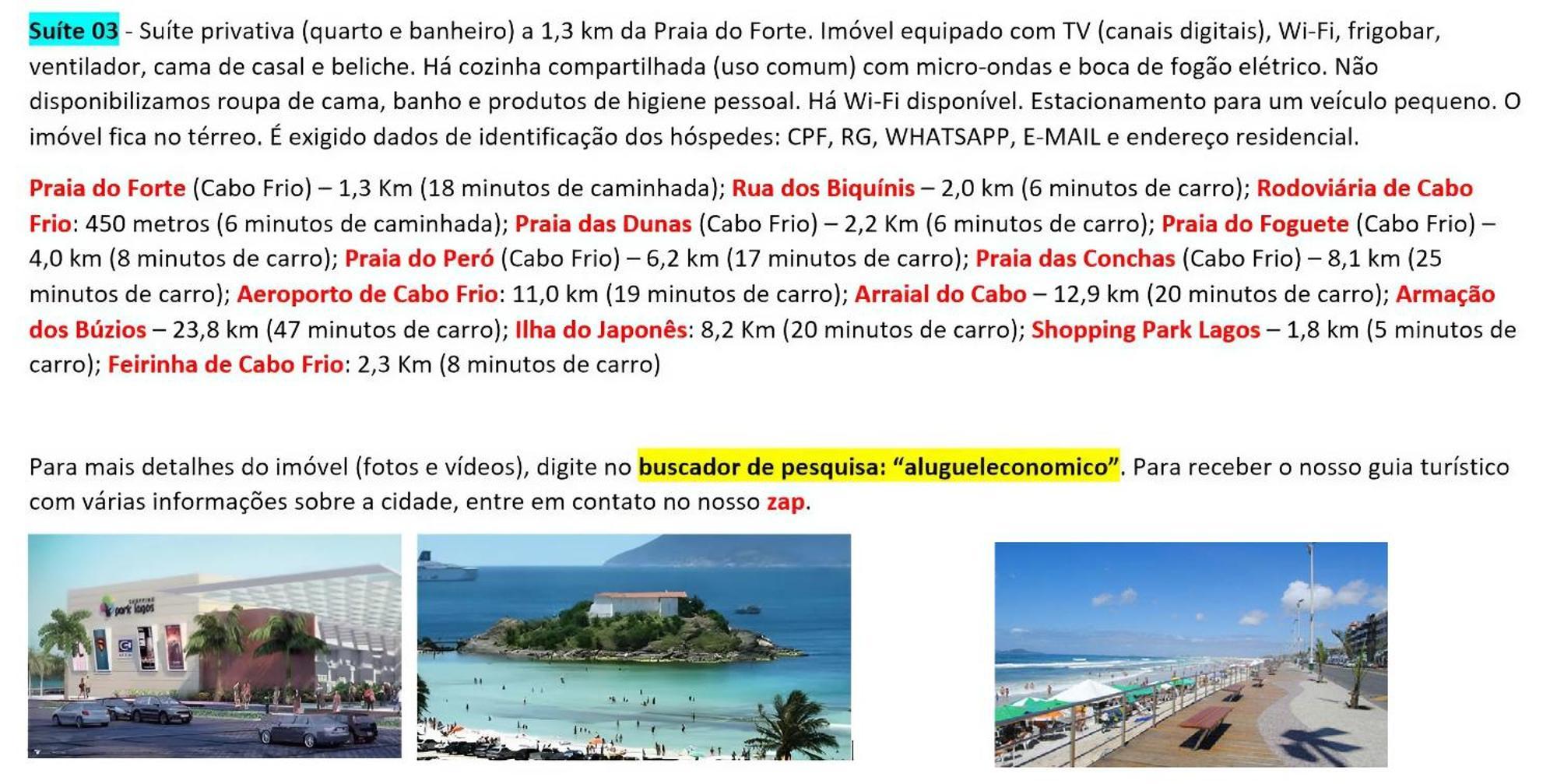 Cabo Frio - Suites - Jardim Flamboyant - Aluguel Economico Exteriér fotografie